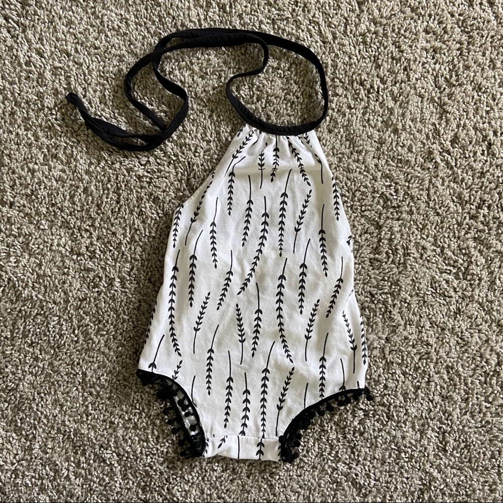 Patterned Halter Baby Jumper